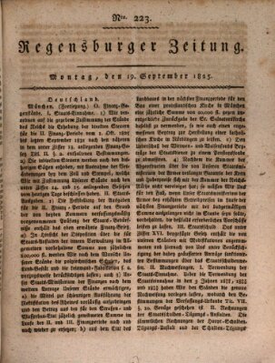 Regensburger Zeitung Montag 19. September 1825