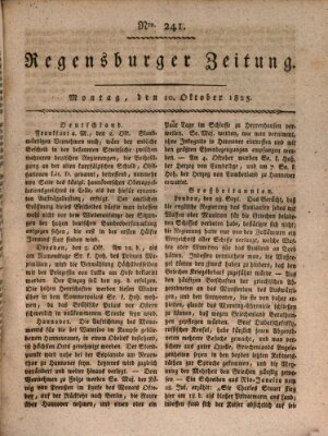 Regensburger Zeitung Montag 10. Oktober 1825