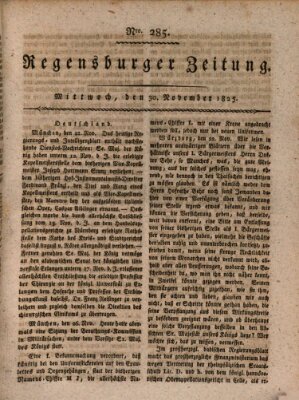 Regensburger Zeitung Mittwoch 30. November 1825