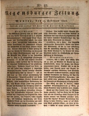 Regensburger Zeitung Montag 13. Februar 1826