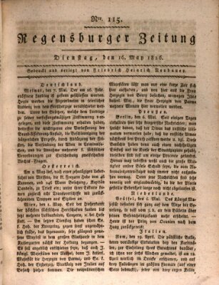 Regensburger Zeitung Dienstag 16. Mai 1826