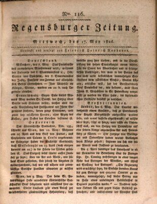 Regensburger Zeitung Mittwoch 17. Mai 1826