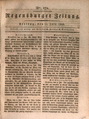 Regensburger Zeitung Freitag 21. Juli 1826