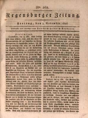 Regensburger Zeitung Freitag 3. November 1826