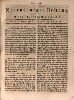 Regensburger Zeitung Mittwoch 22. November 1826
