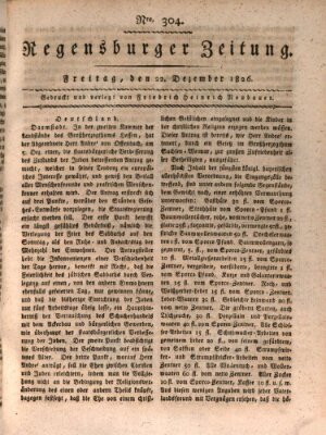 Regensburger Zeitung Freitag 22. Dezember 1826