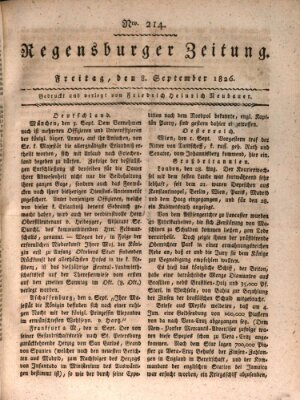 Regensburger Zeitung Freitag 8. September 1826