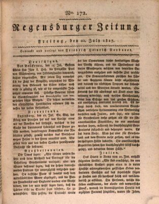 Regensburger Zeitung Freitag 20. Juli 1827