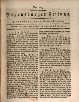 Regensburger Zeitung Samstag 1. September 1827