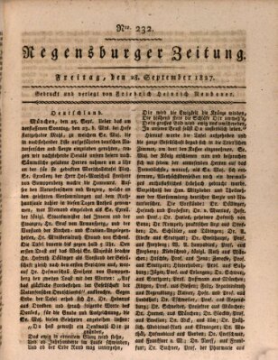 Regensburger Zeitung Freitag 28. September 1827