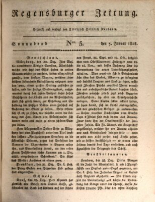 Regensburger Zeitung Samstag 5. Januar 1828