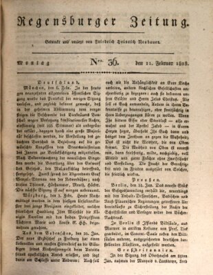 Regensburger Zeitung Montag 11. Februar 1828