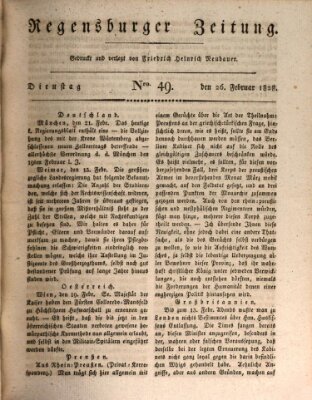 Regensburger Zeitung Dienstag 26. Februar 1828