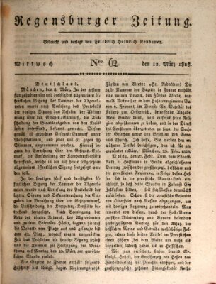 Regensburger Zeitung Mittwoch 12. März 1828