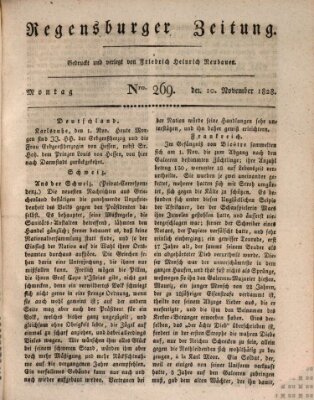 Regensburger Zeitung Montag 10. November 1828