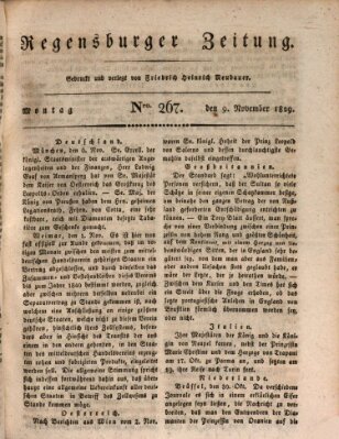 Regensburger Zeitung Montag 9. November 1829