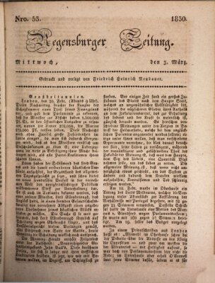 Regensburger Zeitung Mittwoch 3. März 1830