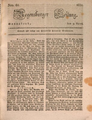 Regensburger Zeitung Samstag 9. April 1831