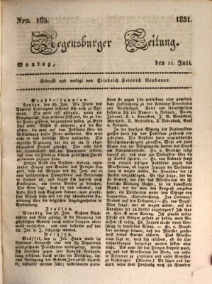 Regensburger Zeitung Montag 11. Juli 1831