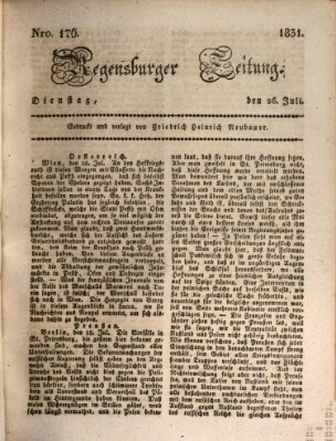 Regensburger Zeitung Dienstag 26. Juli 1831