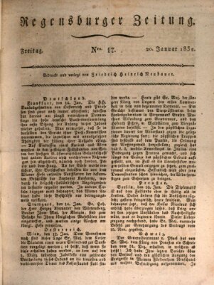 Regensburger Zeitung Freitag 20. Januar 1832