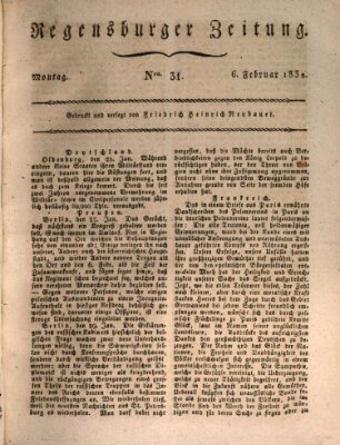Regensburger Zeitung Montag 6. Februar 1832
