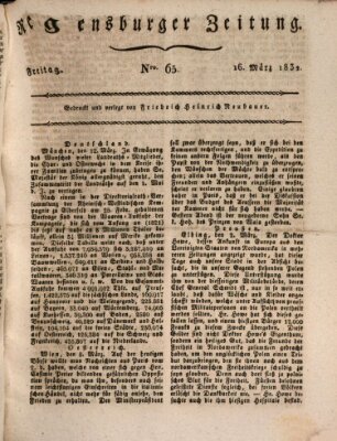 Regensburger Zeitung Freitag 16. März 1832