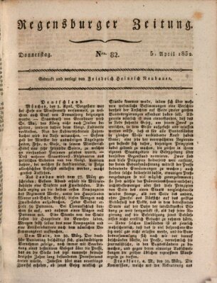 Regensburger Zeitung Donnerstag 5. April 1832