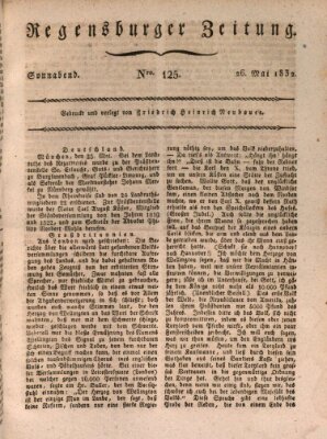 Regensburger Zeitung Samstag 26. Mai 1832