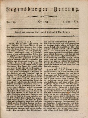 Regensburger Zeitung Freitag 1. Juni 1832