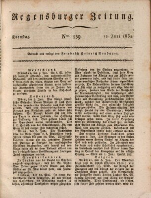 Regensburger Zeitung Dienstag 12. Juni 1832