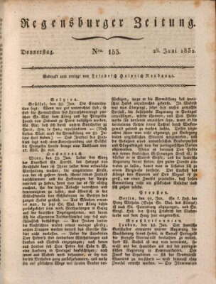 Regensburger Zeitung Donnerstag 28. Juni 1832