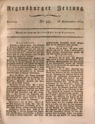 Regensburger Zeitung Freitag 28. September 1832