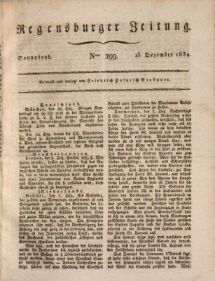 Regensburger Zeitung Samstag 15. Dezember 1832