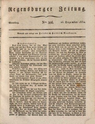 Regensburger Zeitung Montag 24. Dezember 1832