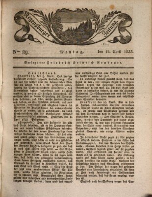Regensburger Zeitung Montag 15. April 1833