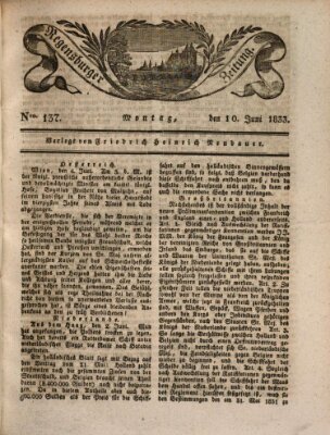 Regensburger Zeitung Montag 10. Juni 1833