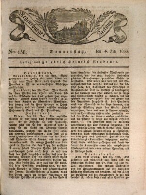 Regensburger Zeitung Donnerstag 4. Juli 1833