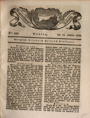 Regensburger Zeitung Montag 14. Oktober 1833