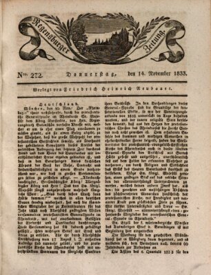 Regensburger Zeitung Donnerstag 14. November 1833
