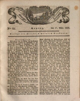 Regensburger Zeitung Montag 17. März 1834