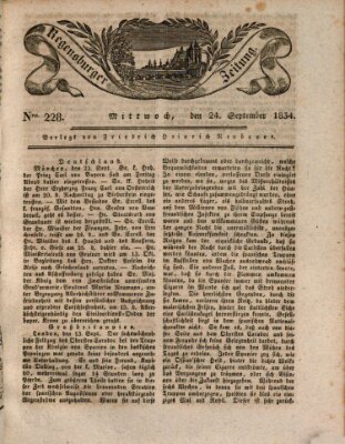 Regensburger Zeitung Mittwoch 24. September 1834