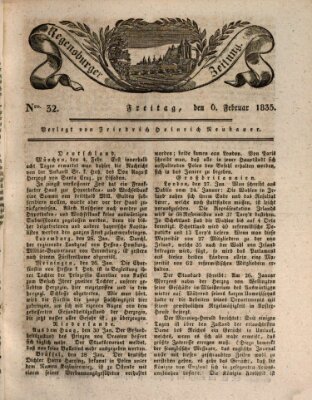 Regensburger Zeitung Freitag 6. Februar 1835