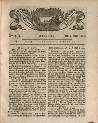Regensburger Zeitung Freitag 1. Mai 1835