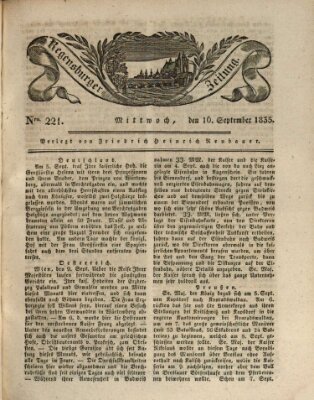 Regensburger Zeitung Mittwoch 16. September 1835