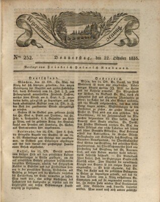Regensburger Zeitung Donnerstag 22. Oktober 1835