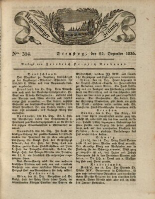 Regensburger Zeitung Dienstag 22. Dezember 1835