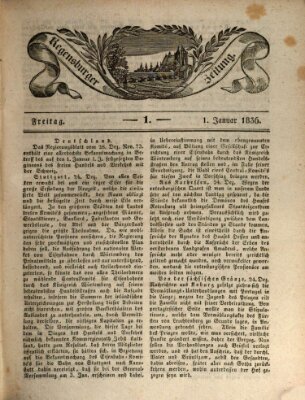 Regensburger Zeitung Freitag 1. Januar 1836
