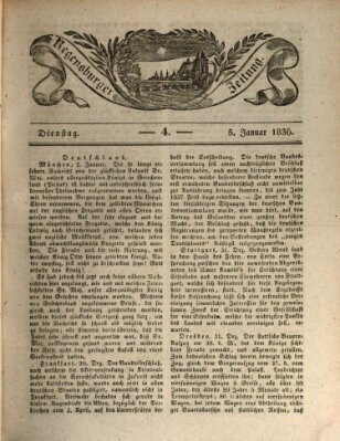 Regensburger Zeitung Dienstag 5. Januar 1836