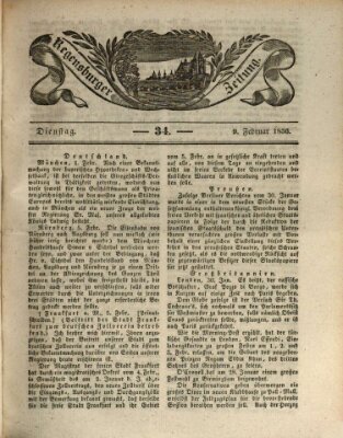 Regensburger Zeitung Dienstag 9. Februar 1836